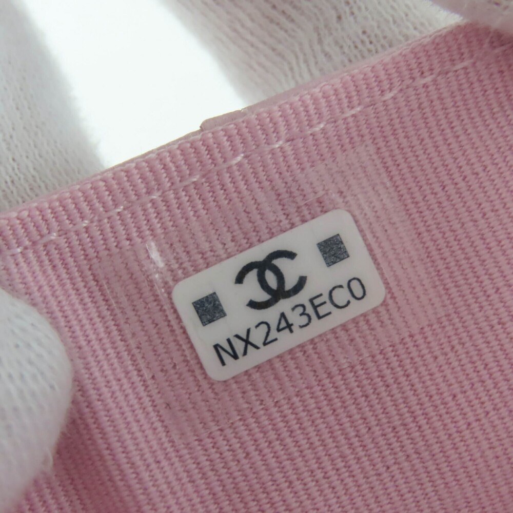 CHANEL Pink Lambskin Leather Logo Wallet - Picture 12 of 13